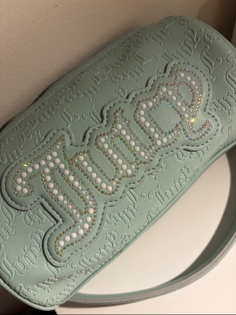 Juicy Couture Light Blue Pearl-Embellished Shoulder Bag - Picture 2 of 3